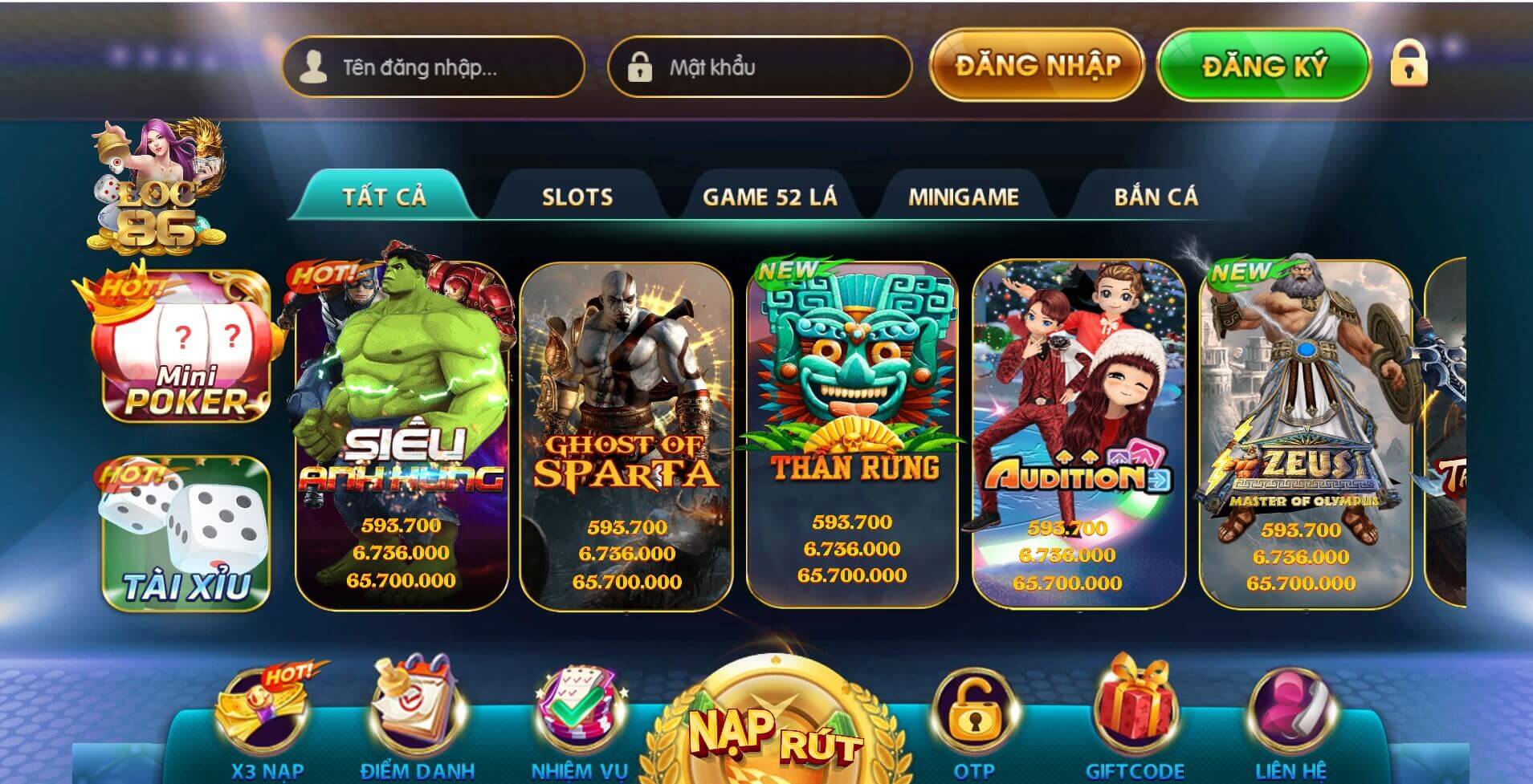 Giới thiệu game đánh bài Loc86